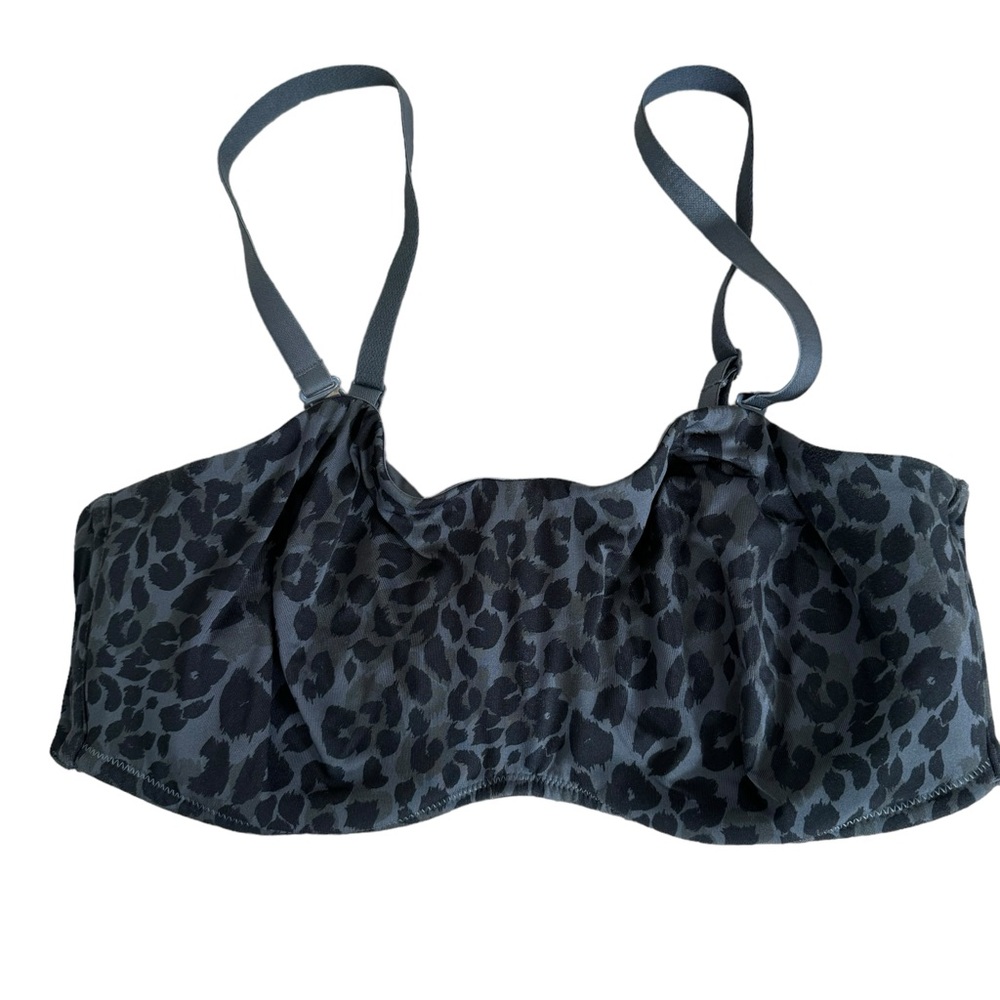 DELIMIRA Women’s seamless plus size strapless minimizer Bra-Size- 34 D- leopard
